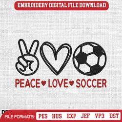 Peace Love Soccer embroidery designs, Soccer Mom embroidery , 138