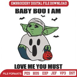 Baby Boo I Am Love Me You Must Embroidery Designs File