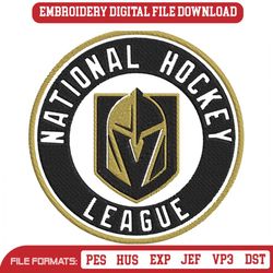 National Hockey League Logo Embroidery Designs File