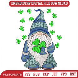 Gnome St Patric Embroidery Designs File, St Patrick's Day Ma