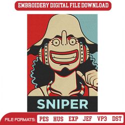 Usopp Sniper Embroidery Designs File