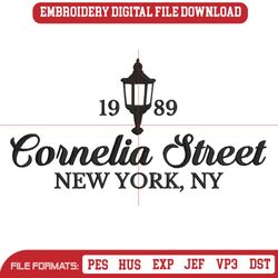 Cornelia Street Embroidery Design File 5x7 & 4x4 PES DST, 46