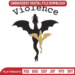 Fourth Wing Inspired Violence Machine Embroidery Design Fi, 85