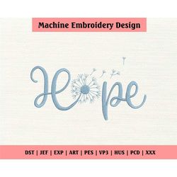 Hope Embroidery Design, Dandelion Embroidery Design, 44