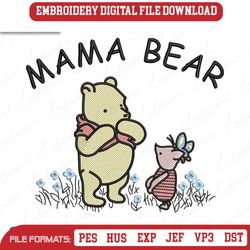 Honey Bear Embroidery Design, Mother's Day Embroidery Design, 112