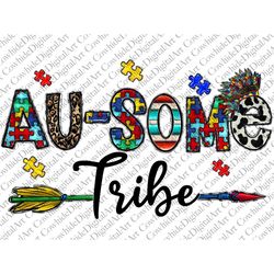 Autism Tribe PNG File, Gemstone Turquoise, Western Png, Autism Awareness Png, Tribe png, Arrow png,Sublimation Designs,D