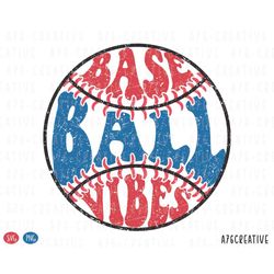 Retro Baseball Vibes Png Instant Download, Baseball Season, 3