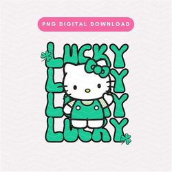 Lucky Sublimation Graphic, Lucky Kawaii Kitty PNG, Cute Trendy PNG