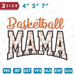 Basketball Mom Embroidery Design, Gifts for Mom, 40