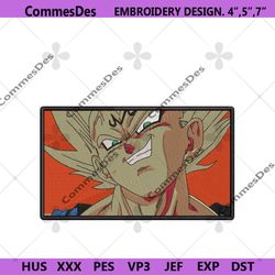 Majin Vegeta Orange Embroidery Design Anime Dragon Ball