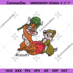 Chip And Dale Funny Embroidery Disney Cartoon