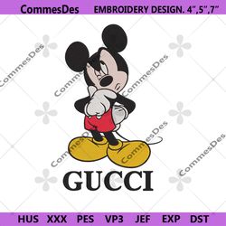 Mickey Reflections Gucci Basic Logo Embroidery Design File