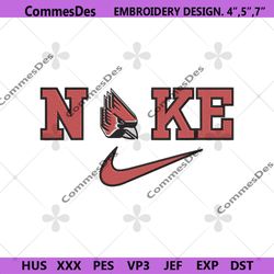 Nike Ball State Cardinals Swoosh Embroidery Design Download File