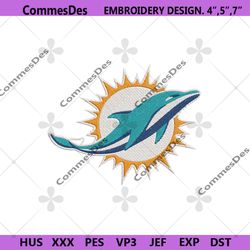 Miami Dolphins Logo NFL Embroidery Design Download