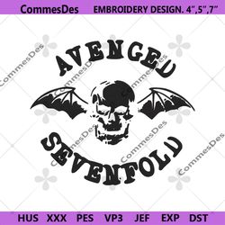 Avenged Sevenfold Logo Rock Band Embroidery Design Download File