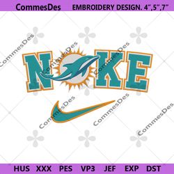 Nike Logo Swoosh Miami Dolphins Embroidery Design Download