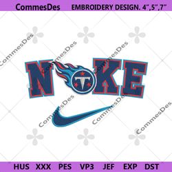 Nike Logo Swoosh Tennessee Titans Embroidery Design Download
