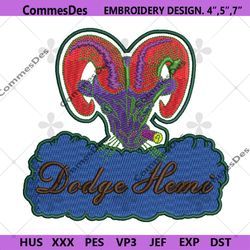 Dodge Hemi Satan Logo Embroidery Files Logo Brand Embroidery Download