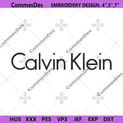 Calvin Klein Logo Embroidery Instant Download