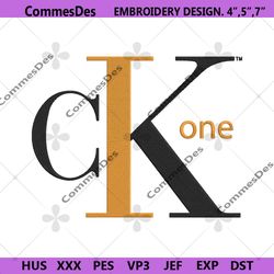 CK Calvin Klein One Logo Brand Embroidery Design Download