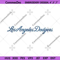 Los Angeles Dodgers Logo Embroidery, Angeles Dogers Machine Embroidery File