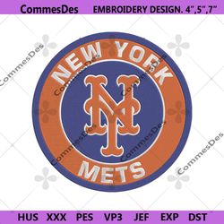 New York Mets Symbol Logo Embroidery Design File, NY Mets MLB File