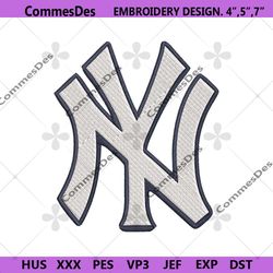 NY Yankees Symbol Logo Embroidery File, NY MLB Machine Embroidery Logo