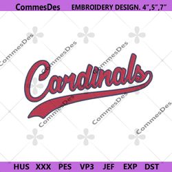 Cardinals Wordmark Logo Machine Embroidery, Cardinals File Download