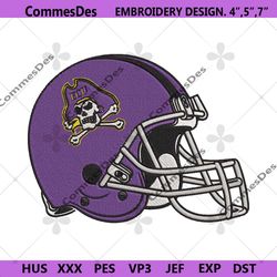 East Carolina Pirates Helmet Embroidery Design Download File
