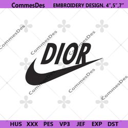 Dior Nike Swoosh Logo Embroidery Design Download