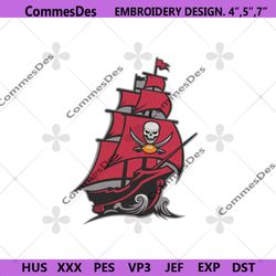 Tampa Bay Buccaneers Machine Embroidery, Tampa Bay Buccaneers Football Logo Embroidery Design
