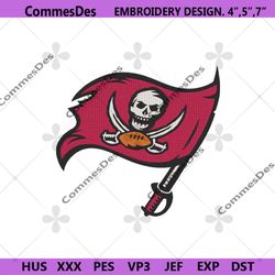 Tampa Bay Buccaneers Logo Embroidery Design, Tampa Bay Buccaneers Symbol Embroidery Files