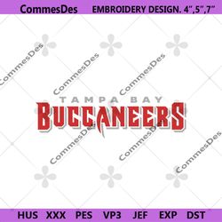Tampa Bay Buccaneers Wordmark Logo Machine Embroidery, Tampa Bay Buccaneers Logo NFL Embroidery