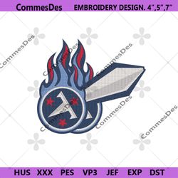 Tennessee Titans Logo Embroidery, Tennessee Titans Machine Embroidery