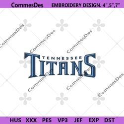 Tennessee Titans Wordmark Logo Machine Embroidery, Tennessee Titans Logo NFL Embroidery