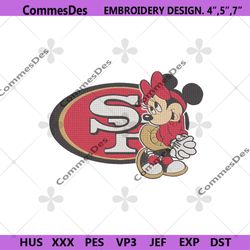 Mickey Mouse San Francisco 49ers Logo Embroidery, San Francisco 49ers Machine Embroidery