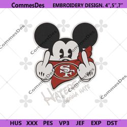 San Francisco NFL Haters Goona Hate Logo Embroidery, NFL Team Logo Machine Embroidery