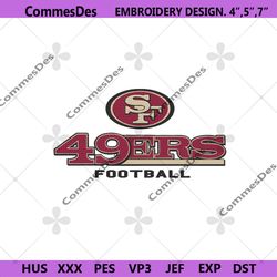 San Francisco 49ers Football Logo Embroidery Design, NFL Team Logo Machine Embroidery Files