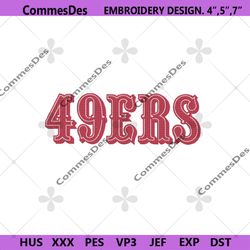 San Francisco 49ers Embroidery Files, NFL Embroidery Files, San Francisco 49ers File