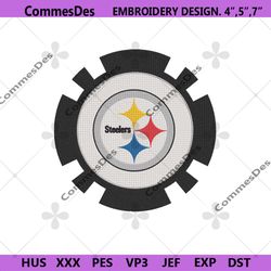 Pittsburgh Steelers Machine Embroidery, Pittsburgh Steelers Football Logo Embroidery Design