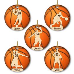 Personalized Ceramic Basketball Ornament