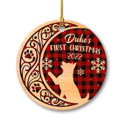 Personalized Ceramic Puppy First Christmas Ornament