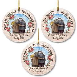 Personalized Couple Ornament 25th Anniversary Marriage