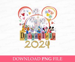 Family Trip 2024 Png, Magical Kingdom Png, 2024 Family Vacation Png, Mouse and Friends Png, Vacay Mode 2024 Png, Png Fil