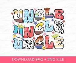 Toy Friends Uncle Svg, Family Trip Svg, Gift For Uncle Svg, Wavy Uncle Letter Svg, Magical Kingdom, Vacay Mode, Svg Png