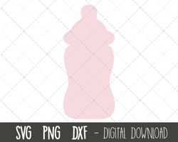 Baby bottle svg, baby svg, pink baby bottle clipart, baby shower svg, baby bottle svg png, dxf, baby cricut silhouette s