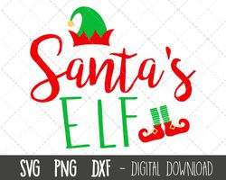 santas elf svg, elf svg, christmas svg, elf svg file, elf squad clipart, elf hat png, santa svg files, cricut silhouette