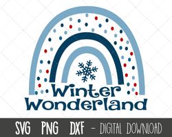 Winter Wonderland SVG, Christmas svg, Snowflake svg, holiday svg, holiday rainbow svg, xmas svg files, rainbow cricut si