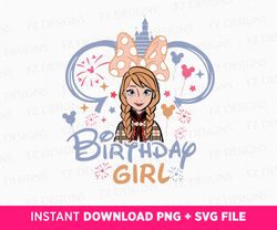 Birthday Girl Svg, Magical Kingdom Svg, Princess Birthday Svg, Happy Birthday, Family Birthday Girl Svg, Mouse Ear, Png