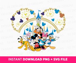 Family Trip 2023 Svg, Mouse and Friends Trip Svg, Family Trip Svg, Magical Kingdom Svg, Balloons and Kingdom Svg, Png Fi